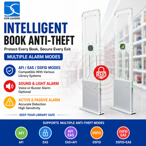 Puerta <span class=keywords><strong>de</strong></span> <span class=keywords><strong>Seguridad</strong></span> RFID Profesional para Bibliotecas, 13.56MHz, Sistema <span class=keywords><strong>de</strong></span> Detección Antirrobo <span class=keywords><strong>de</strong></span> Libros para Bibliotecas y Archivos - Product Image 5
