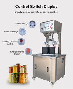 Máquina semiautomática de tapado al vacío de 4 cabezales para tarros de vidrio, salsa de chile, mermelada, miel, cosméticos, encurtidos, kétchup, mayonesa - Product Image 5