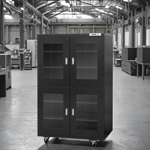 Armoire sèche antistatique en acier pour <span class=keywords><strong>atelier</strong></span> <span class=keywords><strong>industriel</strong></span> électronique SMT, meuble de laboratoire ESD anti-humidité pour stockage de PCB, 1436L, foncé - Product Image 1