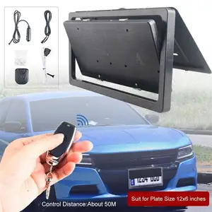 USA Reversible License Plate Flipper Electric Automobile Car License Plate Frame Holder License Plate Frame With Remote Control