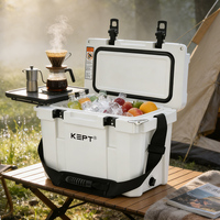 Glacière rigide rotomoulée portable 15L en LLDPE, design moderne et personnalisé, pour camping, pique-nique, pêche, canettes, aliments et vin