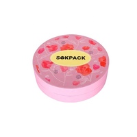 Caja de Regalo de Cartón Rígido con Tapa y Base Redondas, Impresión Floral Personalizada, Recubrimiento UV, 4 Compartimentos, para Bombones y Galletas