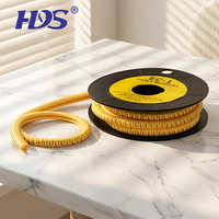 HDS échantillon gratuit marque de prix d'usine tube jaune couleur EC Type câble marqueur EC-J 500 pièces/rouleau