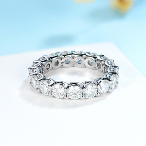 Customize Jewelry Handmade 925 Sterling Silver Rings for Women 5ct Moissanite <b>Wedding</b> Engagement Promise Fine Jewelry - Product Image 3