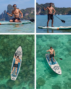 กระดานแพดเดิลบอร์ดแบบเป่าลม PF Custom 11' รุ่น Double-Layer Carbon พร้อมปั๊มและอุปกรณ์เสริมสำหรับกีฬาทางน้ำ HW04/3 Doubl - Product Image 6