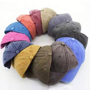 Gorras de Béisbol de Algodón Lisas Unisex con Bordado 3D, Lavado Ácido, Estilo Vintage y Desgastado, con Logotipo Personalizado, de 6 Paneles, Tipo Dad Hat, al por Mayor - Product Image 3
