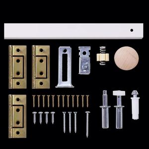 WEKIS Kit de Herrajes Modernos de Acero para Puertas Plegables de 4 Paneles, Incluye Tornillos para Armario - Product Image 1