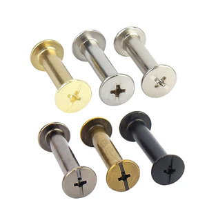 Vis de reliure Chicago personnalisées, à tête cylindrique, à embase cruciforme, en acier zingué, pour la reliure de livres (en pouces) - Product Image 3