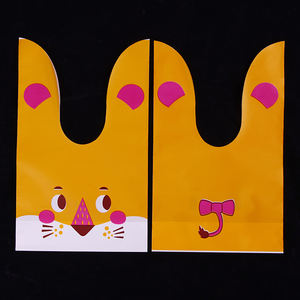 Sac en plastique en forme d'oreille de lapin à la mode pour les enfants pour tenir des collations jouets chocolat pain frites <span class=keywords><strong>fromage</strong></span> - Product Image 2