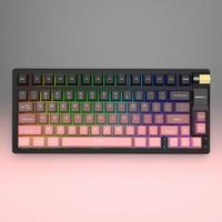 Özel üretici 81-Key 2.4G BT kablolu ve kablosuz RGB mekanik oyun klavyesi PC oyuncular için yeni tasarım
