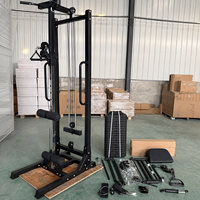 FRS Machine à câble multifonctionnelle simple face en acier avec Lat Pulldown et Low Row, charge maximale 300 kg, pour entraînement de force à domicile