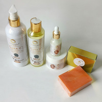 Ensemble de 5 produits de soin de la peau Super blanchissants naturels Gluta-c, crème pour le visage, lotion, huile, savon, sérum au glutathion pour éclaircir la peau