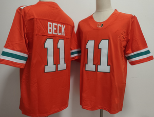 Camiseta de la NCAA al por Mayor, Disponible en Stock, Camiseta de Fútbol Americano de los Miami Hurricanes con Bordado Personalizado - Product Image 5