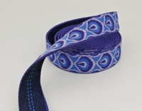 Sangle d'artisanat brodée par le vent ethnique Spandex/Polyester certifié Oeko-Tex sans élastique pour vêtements jupes sacs chaussures maison