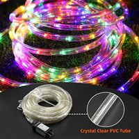 Solar USB Battery Rope Light Christmas Tree Decorations Outdoor LED Rope Tube String Party Wedding Led Curtain Lights