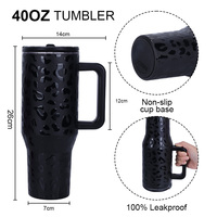 Gobelet Isotherme Voiture 32OZ 40OZ 100% Anti-Fuite, Tasse en Acier Inoxydable 304 pour Camping avec Paille, Couvercle et Poignée
