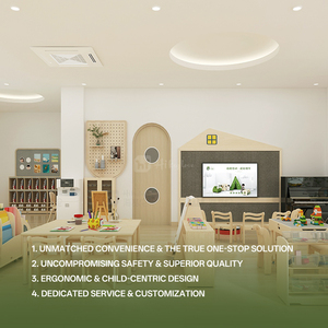 ארון ספרים מודרני מעץ בסגנון מונטסורי, סט ספרייה לגן ילדים, סלון, פינת קריאה לילדים, גן טרום חובה - Product Image 2