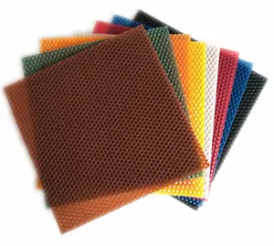 hot sell wholesale diy candle honeycomb organic beeswax comb foundation sheets color