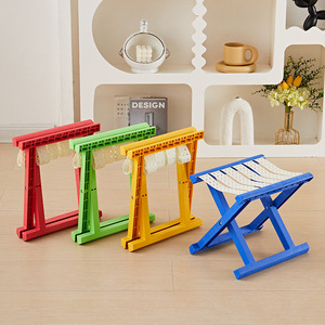 Colorful <b>Plastic</b> Folding <b>Stool</b> Multiple Colors Foldable Home Outdoor Use - Product Image 1