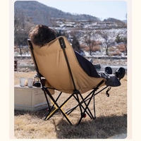 Chaise pliante d'extérieur élargie de 60 cm avec réglage sur 3 niveaux, repose-pieds amovible, chaise de camping portable