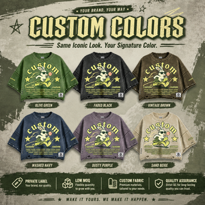 เสื้อยืดผู้ชายแบบเรียบ 220GSM ลายพิมพ์สีเหลืองเขียวทันสมัย คอเสื้อแบบพับได้ เสื้อยืดลำลอง - Product Image 2