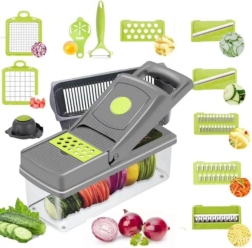 2024 नई रसोई गैजेट्स उपकरण अच्छी गुणवत्ता के लिए आसान साफ करने के लिए मैनुअल हाथ Slicer खाद्य हेलिकॉप्टर सुरक्षा सब्जी आलू कटर