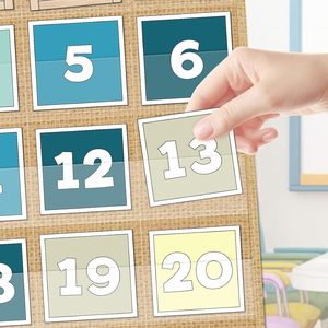 Classroom Monthly <b>Calendar</b> Pocket Chart 2.75x2.75 Inches Polyester Time Management Back To School Rectangle Panel Format - Product Image 5
