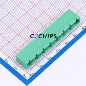 MX2EDGVC-7.62-08P-GN01-Cu-A Plug-in Terminal Block Through hole,P=7.62mm Board-to-Board / Socket - Closed 1x8P 7.62mm Green - Product Image 1