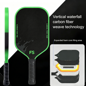 Raquette de pickleball TITAN1.0 approuvée USAPA, durable, verte/rose/bleu clair, génération 3, 16 mm, en fibre de carbone et titane, pour l'entraînement - Product Image 3