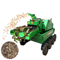 Fournisseur professionnel de broyeurs à bois mobiles tout-terrain de petite taille avec pneus tout-terrain, machine à couper le bois, trancheuse à bois équipée