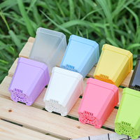 Macetas Cuadradas de Plástico Negro, Mini, Gruesas y Coloridas, para Suculentas y Plántulas, Uso en Hogar y Oficina, Venta al Por Mayor