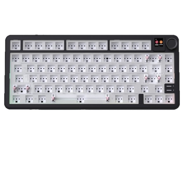 In Stock Wholesale DK75 Pro Mechanical Keyboard Kit BT 3-Mode 2.4G Wireless Wired With Display Screen RGB Gaming Keyboard