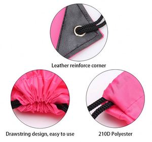 Mochila con Logotipo Personalizado, Colorida, de Poliéster 210D, con Cordón, para Gimnasio, Deporte, Reciclable, con Cuerdas - Product Image 3