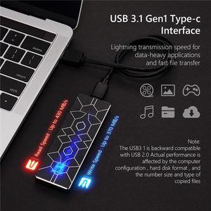 Taşınabilir SSD USB 3.1 için M.<span class=keywords><strong>2</strong></span> NGFF NVME alüminyum kutu 2T katı hal sürücüler durumda 2230 2242 2260 2280 boyutu için PC Laptop için - Product Image 6