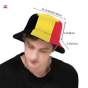 Gorro de Pescador con Bandera Nacional de Bélgica, Personalizado, de Poliéster, con Impresión Digital Completa, para Fanáticos del Fútbol, Gorras con la Bandera de Bélgica - Product Image 3