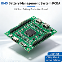 Système de gestion de batterie BMS PCBA 16S 48V LiFePO4 avec équilibrage actif, carte de circuit BMS avec CAN RS485 pour stockage d'énergie