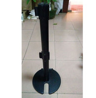 Barrière de ceinture en acier inoxydable noir de haute qualité Solution de contrôle des foules Stanchion de ligne de file d'attente empilable