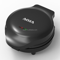 Machine à gaufres électrique AOJA 750W, mini, portable, en acier inoxydable, avec thermostat réglable, plaques antiadhésives pour usage domestique