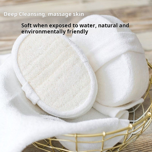 Éponge de bain ovale naturelle épaisse en loofah, serviette de nettoyage, brosses et éponges de bain moussantes - Product Image 5
