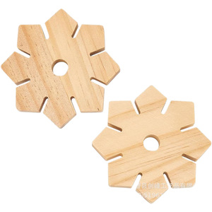 Planche à tresser en bois transfrontalière à 8 fentes pour la confection de bracelets, en forme de flocon de neige, pour la tressage de fils perlés, outil de tissage - Product Image 5