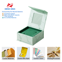 Boîte cadeau rigide en marbre vert personnalisée avec insert en mousse pour la vente en gros de produits fins