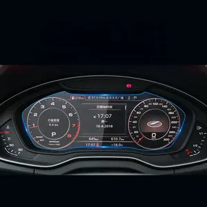 Pelindung Layar GPS Audi Q5L, Kaca Tempered Pelindung Layar Instrumen Aksesori Mobil Layar Sentuh Nano Film Pelindung