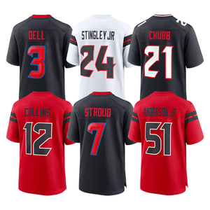 Camiseta Cosida para Hombre 2026 C.J. Camiseta de Fútbol Americano de Stroud, Will Anderson, Derek Stingley, Nico Collins, Tank Dell, Nick Chubb, Talla S-3XL - Product Image 1
