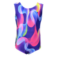 Maillots de Gimnasia para Niñas, Spandex sin Mangas, Cintura Elástica, para Entrenamiento, Danza y Actuaciones