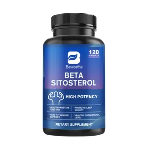 120pcs Prostate Function Support Beta Sitosterol Capsule Plant Beta Sitosterol Extract Healthcare Supplement For Men