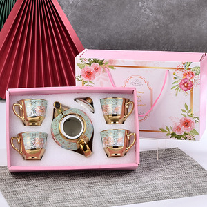 Tasses en céramique arabes, ensemble <span class=keywords><strong>de</strong></span> table basse <span class=keywords><strong>de</strong></span> style européen, ensemble <span class=keywords><strong>de</strong></span> tasses et d'assiettes modernes, ensemble cadeau <span class=keywords><strong>de</strong></span> <span class=keywords><strong>6</strong></span> tasses à café, tasse à café en céramique et soucoupe - Product Image 3