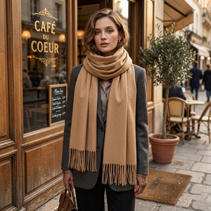 Bufanda coreana de cachemira sintética lista para enviar, para un calor cálido en invierno, unisex. - Product Image 1
