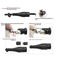 Connecteur BNC mâle Q9 Cleqee P7001 de haute qualité, assemblé en ABS, en cuivre pur, entièrement isolé, accessoire d'instrument, utilisation DIY