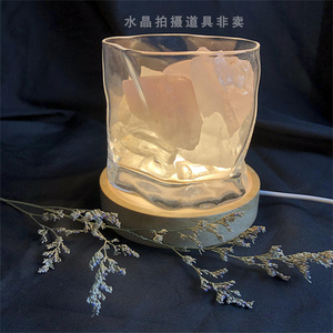 3D Kristall kugel Nachtlicht Tisch lampe mit Holz sockel für Schlafzimmer Kinder Freunde Liebhaber Geburtstags geschenke - Product Image 4