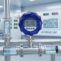 Débitmètre multi-paramètres à turbine haute pression Clouds -40 IP68 étanche avec communication sans fil pour le refroidissement d'huile hydraulique